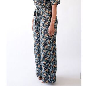 NWT Evryday Jane Cassie Camp Wild Jungle Print Pant L